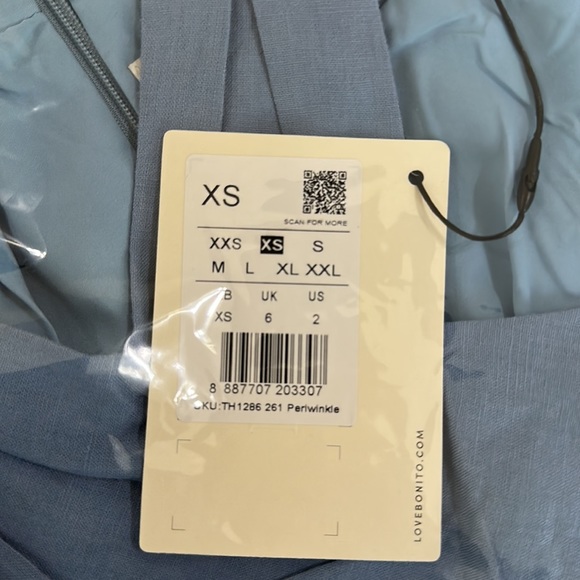 SOLD!! NWT Love, Bonito Lana Halter Neck Top in Periwinkle - Picture 5 of 5